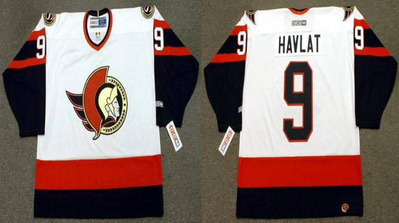 2019 Men Ottawa Senators #9 Havlat white CCM NHL jerseys->san jose sharks->NHL Jersey